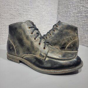 Roan by Bed Stu Cass Men's Size 11.5 US Distressed Black Leather Ankle Boots
